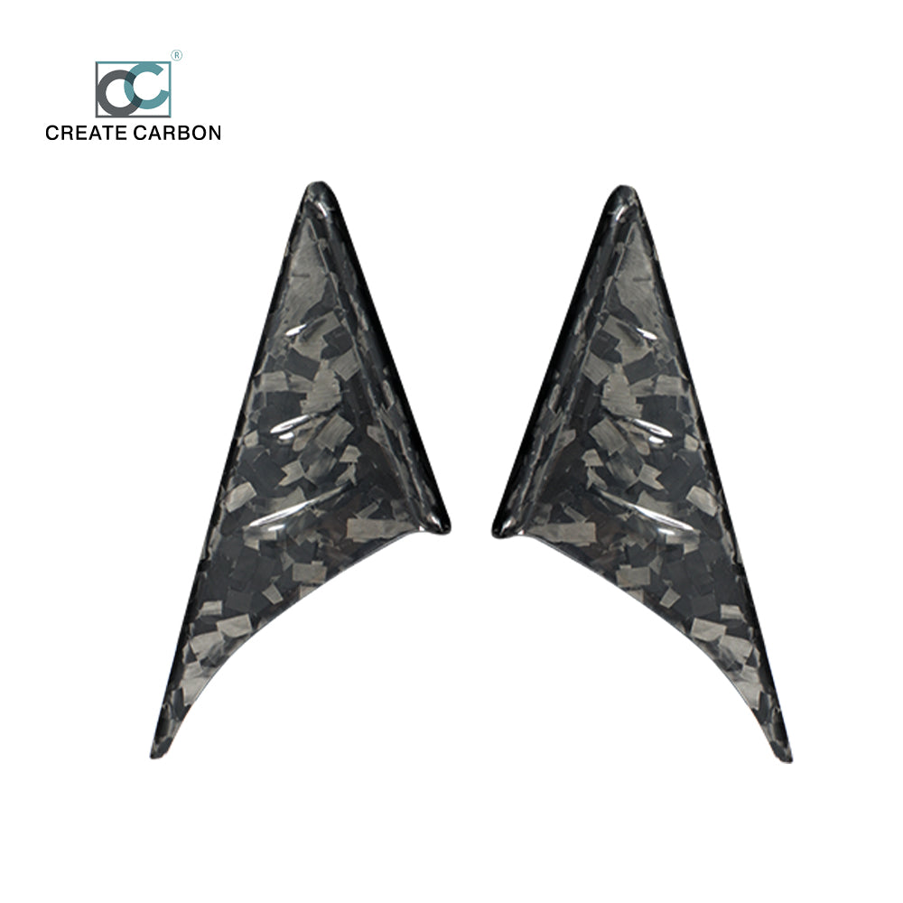 JSWAN 2pcs Carbon Fiber Side Mirror Triangle Spoiler Trim For GR Supra A90 MK5 2019+