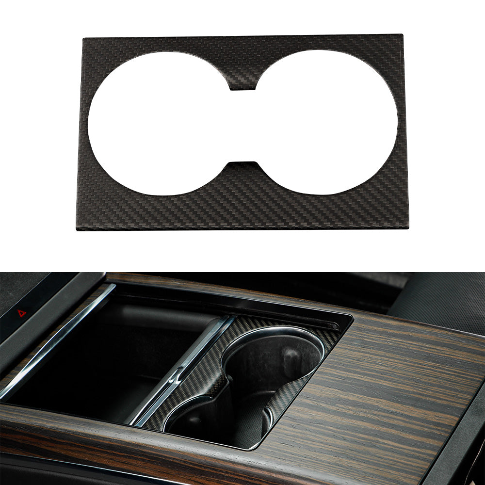 For Tesla Model S 2021+ Water Cup Holder Panel Cover Trim