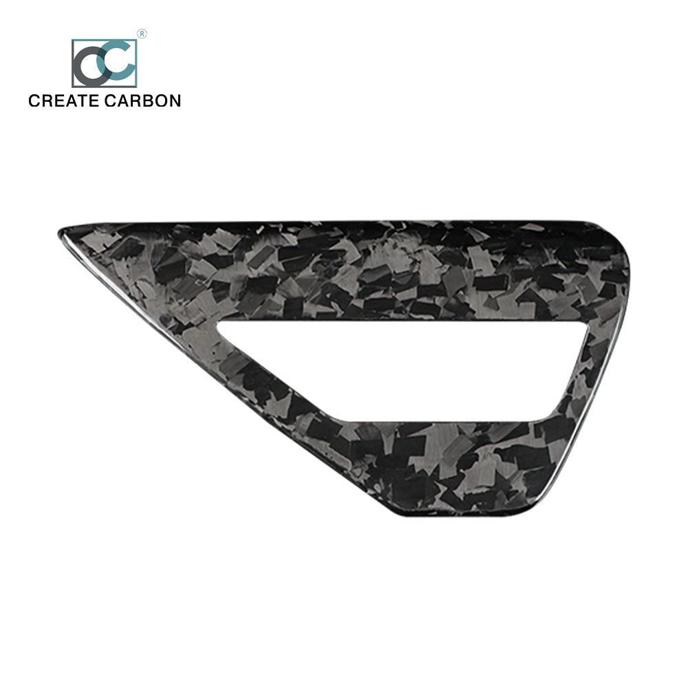 JSWAN Dry Carbon Fiber Charging Port Panel Trim Cover for Tesla model 3 Y