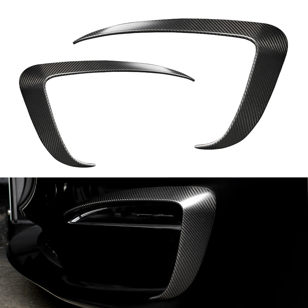 Real Carbon Fiber Fog Light Trim for Tesla Model S 2021+