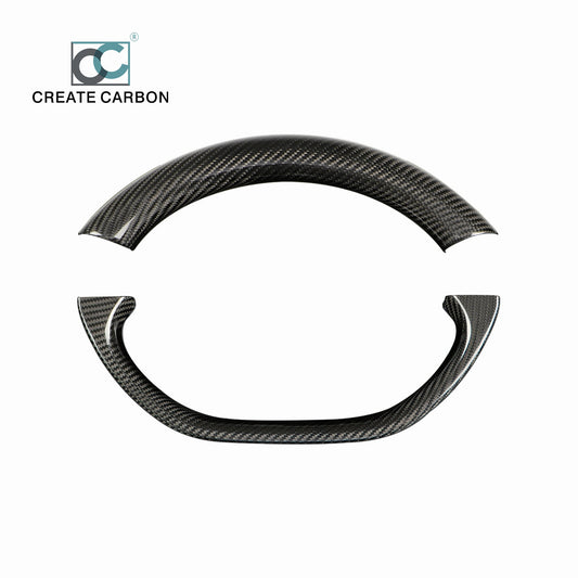 Real Gloss Black Carbon Fiber Car Steering Wheel Cover For Kia EV6 GT GT Line