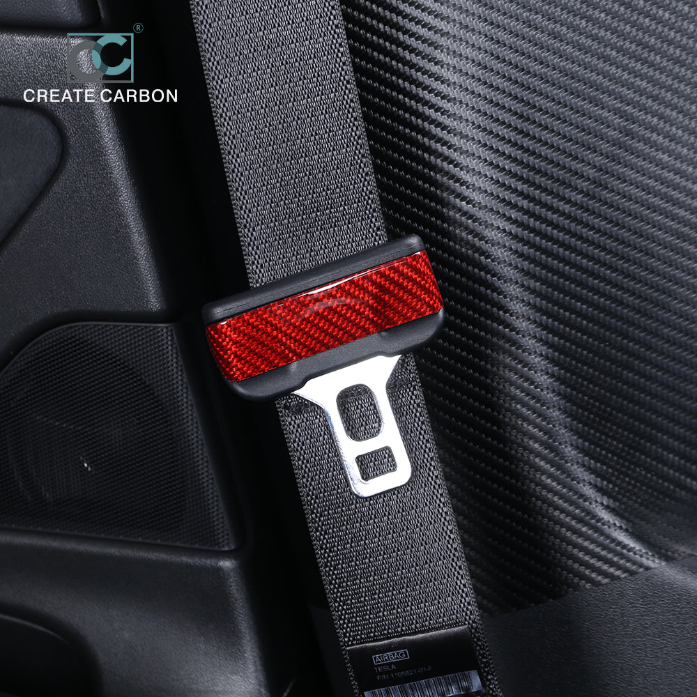 JSWAN Dry Carbon Fiber Safety Belt Buckle for Tesla model 3 Y