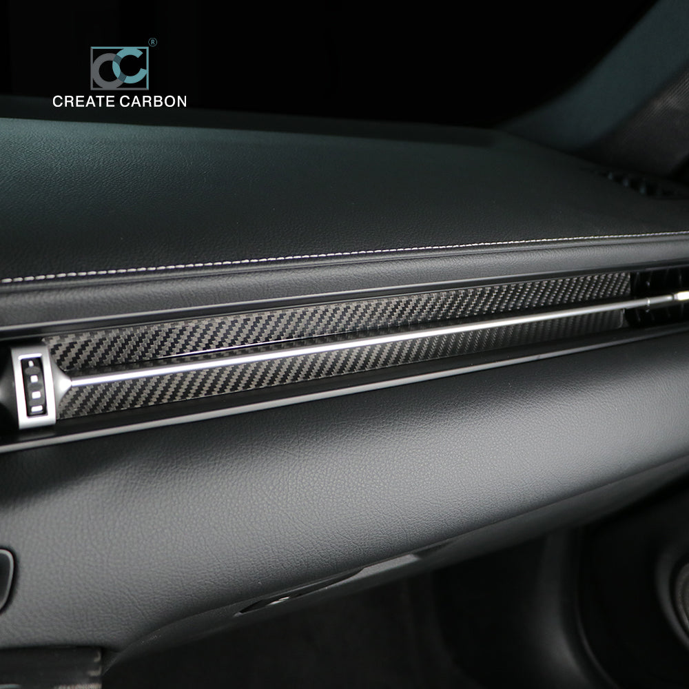 Carbon Fiber Center Console Co-Pilot Strips Trim 2PCS Fit for Supra A90 MK5(LHD)