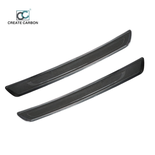 JSWAN 2pcs Carbon Fiber Door Sill Trim Door Pedal Cover Fit Toyota Supra GR A90 MK5