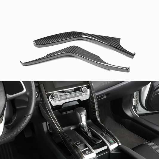 CREATE CARBON Real Carbon Fiber Gear Shift Side Panel Cover Trim for Honda Civic Type R FK8 | Stylish & Durable Upgrade