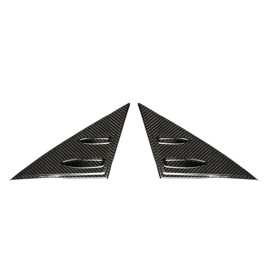 CREATE CARBON Real Carbon Fiber A Pillar Window Triangle Cover For Tesla Model 3 Highland