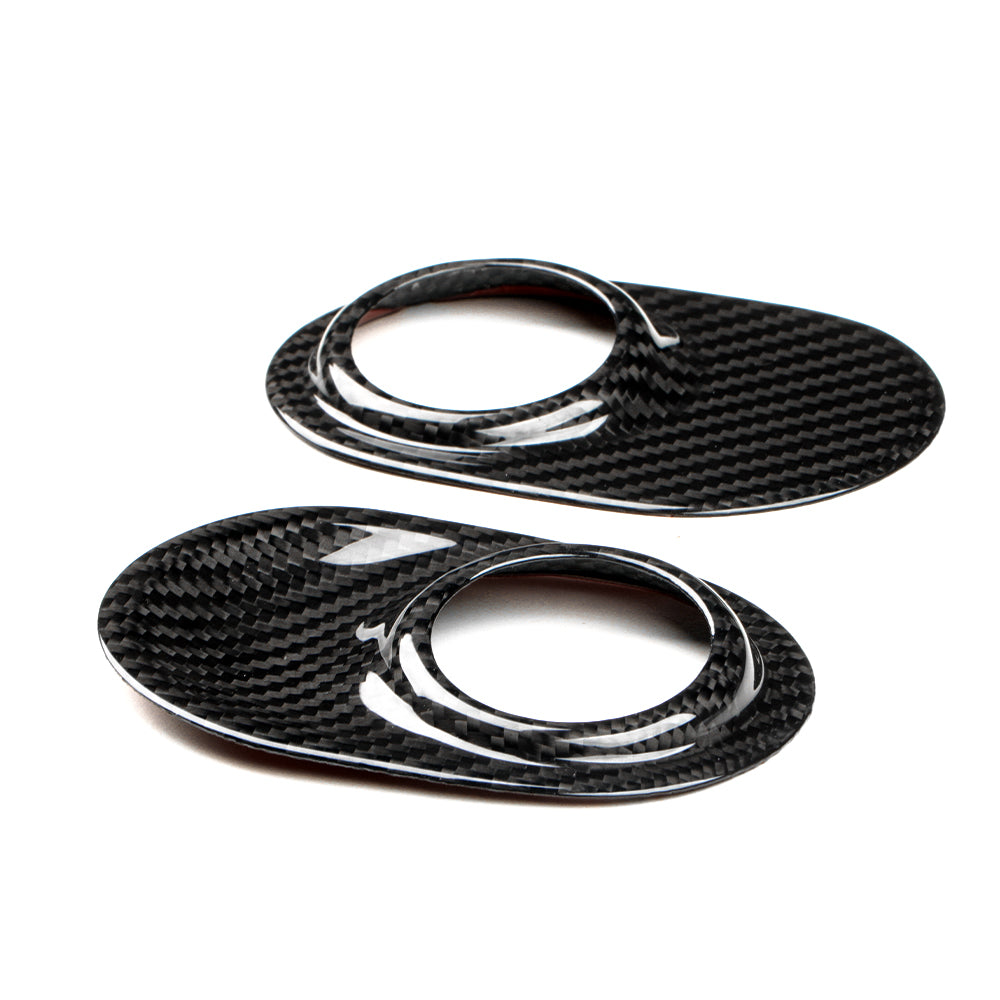 Carbon Fiber 2Pcs Door Audio Ring Decoration Sticker for Hyundai Elantra N