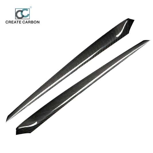 JSWAN Dry Carbon Fiber Front Door Inner Armrest Panel Cover for Tesla model 3 Y