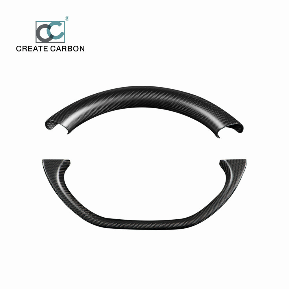 Real Gloss Black Carbon Fiber Car Steering Wheel Cover For Kia EV6 GT GT Line