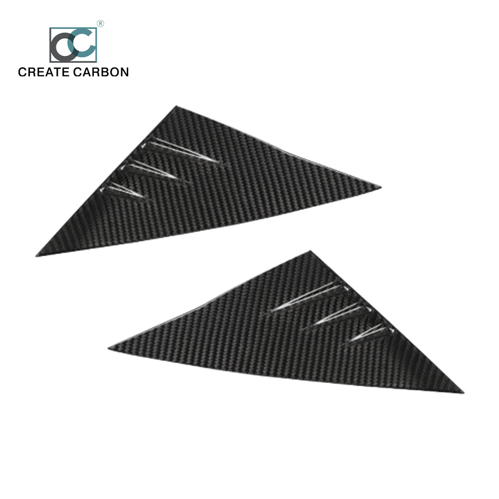 JSWAN Dry Carbon Fiber A-pillar triangular window for Tesla model 3 Y