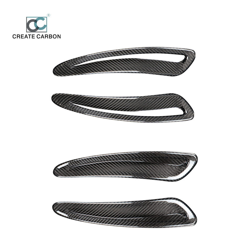 Real Carbon Fiber Hood Air Vent Trim Cover For Toyota Supra MK5 A90 2019+