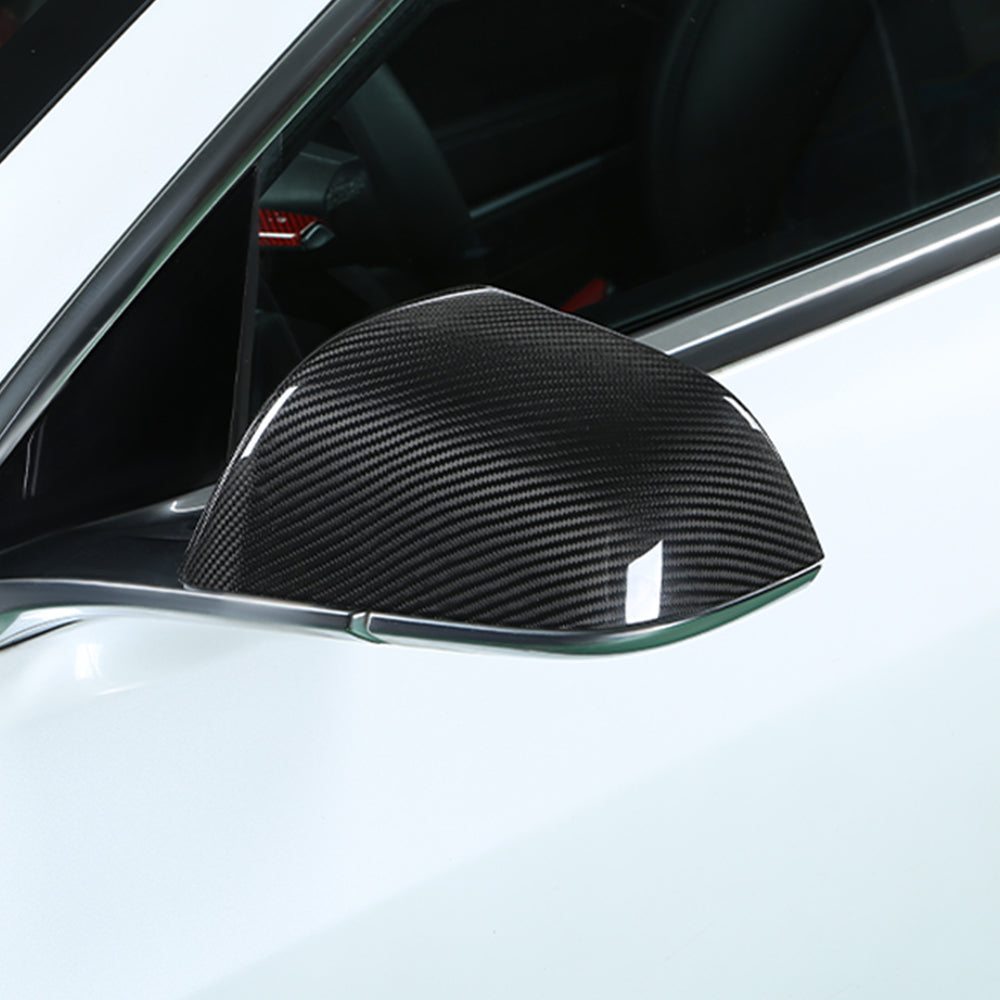 JSWAN Dry Carbon Fiber Mirror Cover for Tesla model 3 Y