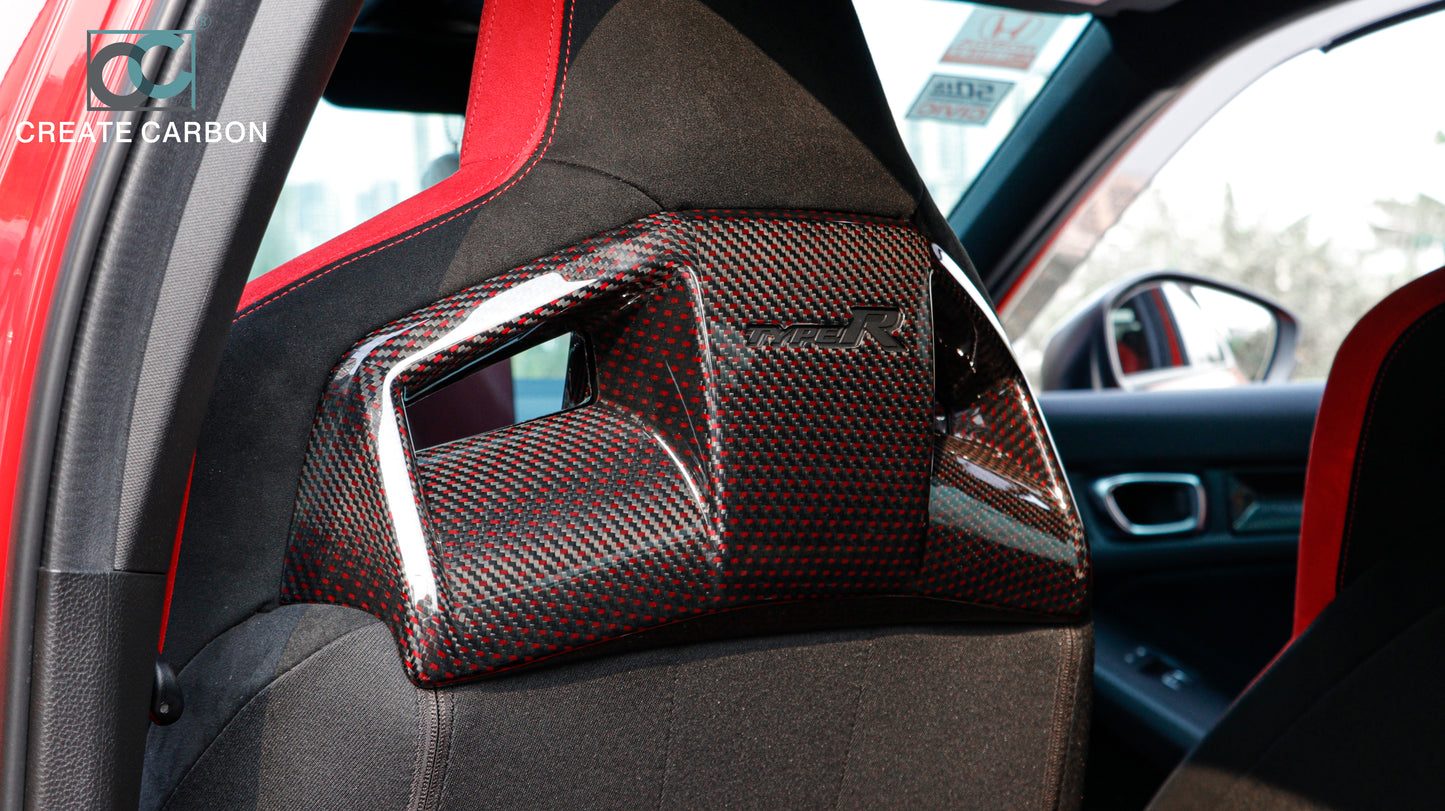 JSWAN Dry Red Carbon Fiber Front Seat Garnish for Civic Type R FL5 2023