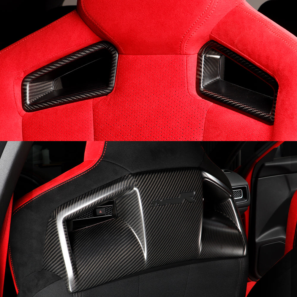 JSWAN Dry Carbon Fiber Front Seat Garnish for Civic Type R FL5 2023