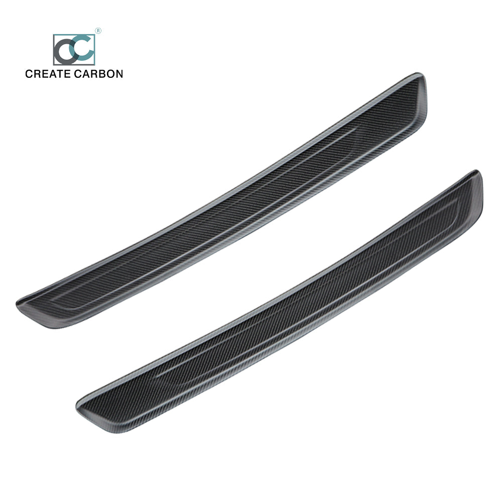 JSWAN 2pcs Carbon Fiber Door Sill Trim Door Pedal Cover Fit Toyota Supra GR A90 MK5