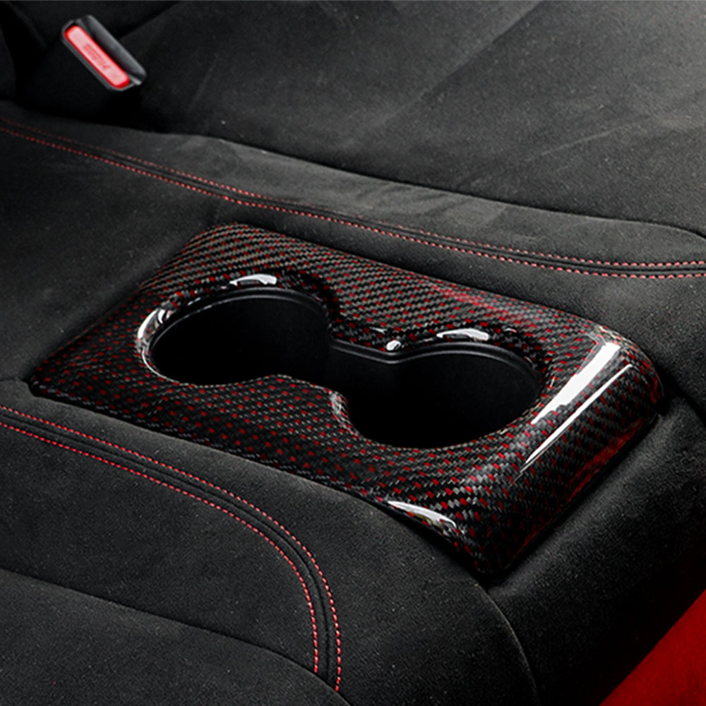 JSWAN Dry Carbon Fiber Rear Cup Holder Cover for Civic Type R FL5 2023