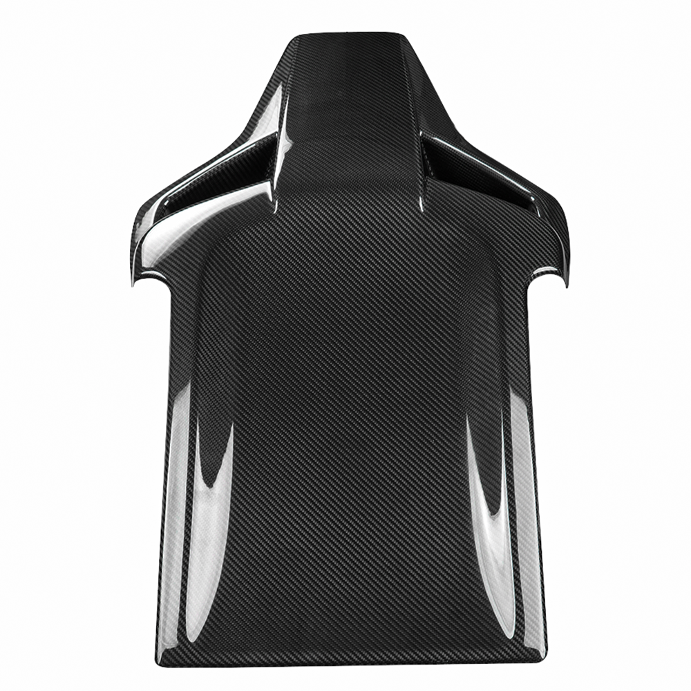 CREATE CARBON Carbon Fiber Backseat Cover for 10th Gen Civic Type R FK8 – Glossy Black Seat Backrest Trim Overlay & Anti-Kick Pad Protector