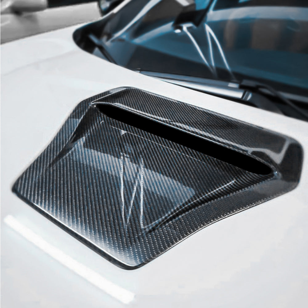 Real Carbon Fiber Hood Scoop Air Intake Vent Cover for Honda Civic Type R FK8 | Enhance Performance & Style