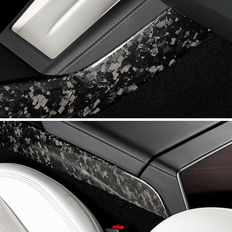 CREATE CARBON Real Carbon Fiber Center Console Side Cover for Tesla Model 3 Highland Performance (2024+)