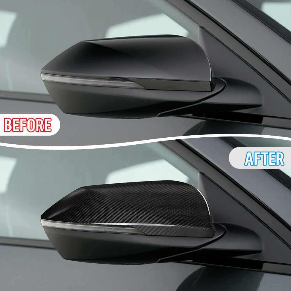 CREATE CARBON 2pcs Real Carbon Fiber Side Rearview Mirror Cover For Hyundai Elantra N 2024+