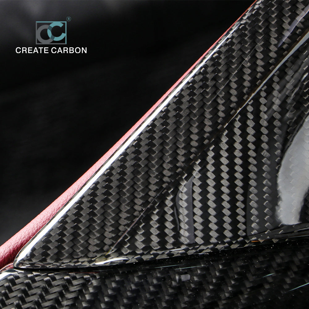 CREATE CARBON Real Carbon Fiber Gear Shift Side Panel Trim Cover Fit For Supra A90 MK5(LHD)